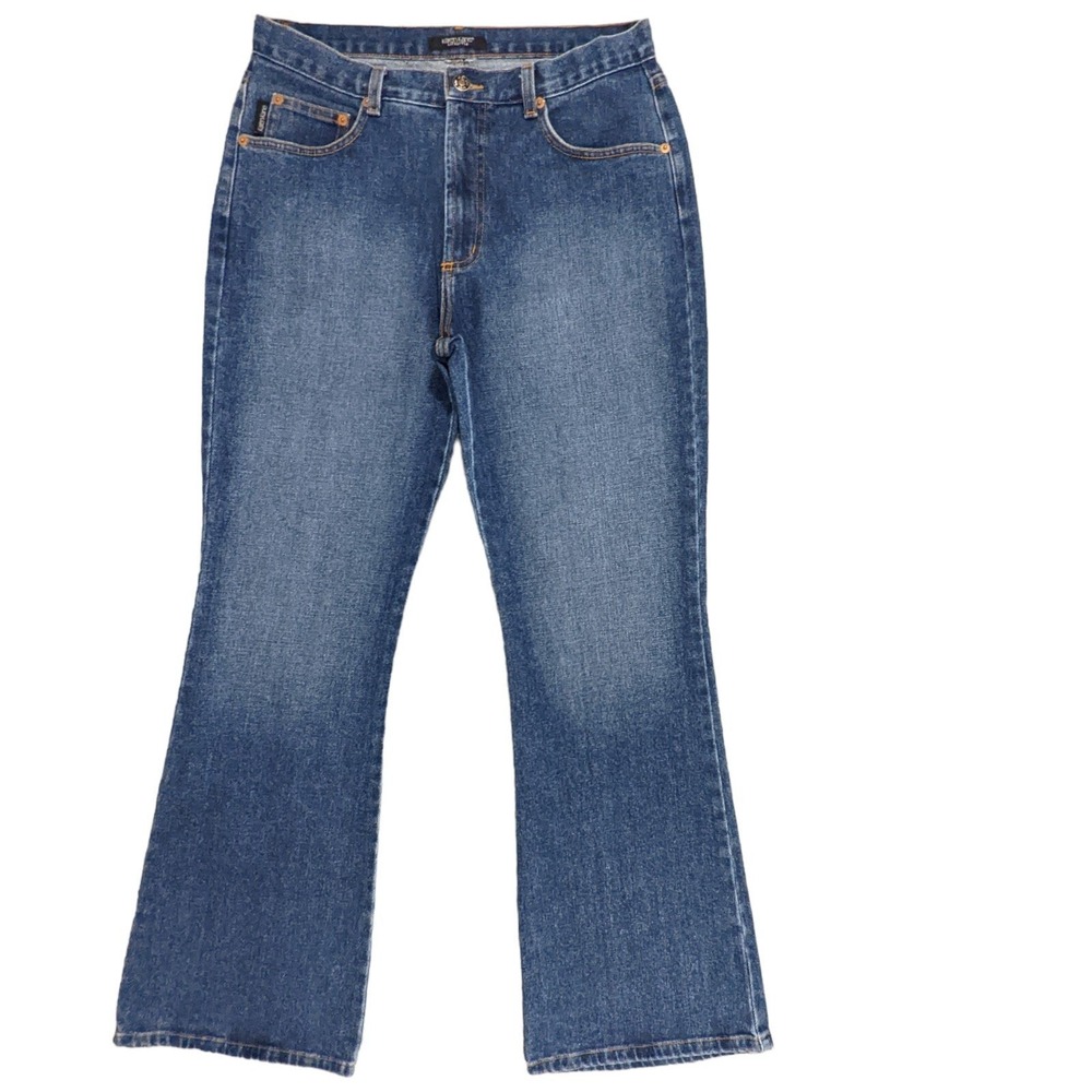 Karen Kane Lifestyle Jeans Womens 10 Blue Bootcut High Rise Denim Excellent